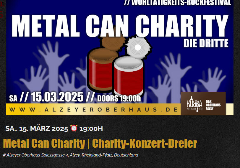 3. Metal Can Charity im Oberhaus