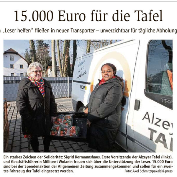 Aktion „Leser helfen“ der Allgemeinen Zeitung endet