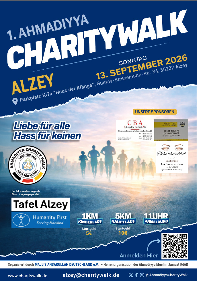 Du betrachtest gerade Ahmadiyya-Muslim-Gemeinde: Laufen für die TAFEL Alzey